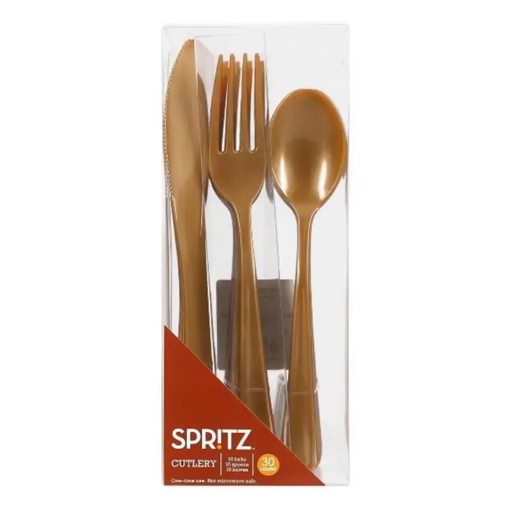 Spritz 30 count Cutlery Gold Silverware